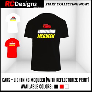 Cars Lighting McQueen T-Shirt (With Reflectorize Print) (Unisex - Polycotton)_07_02