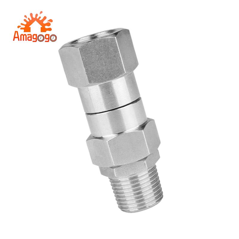 [Amagogo] ข้อต่อข้อต่อหมุนเครื่องฉีดน้ําแรงดันสูง สเตนเลส 3/8 นิ้ว NPT 4500PSI 1 ชิ้น
