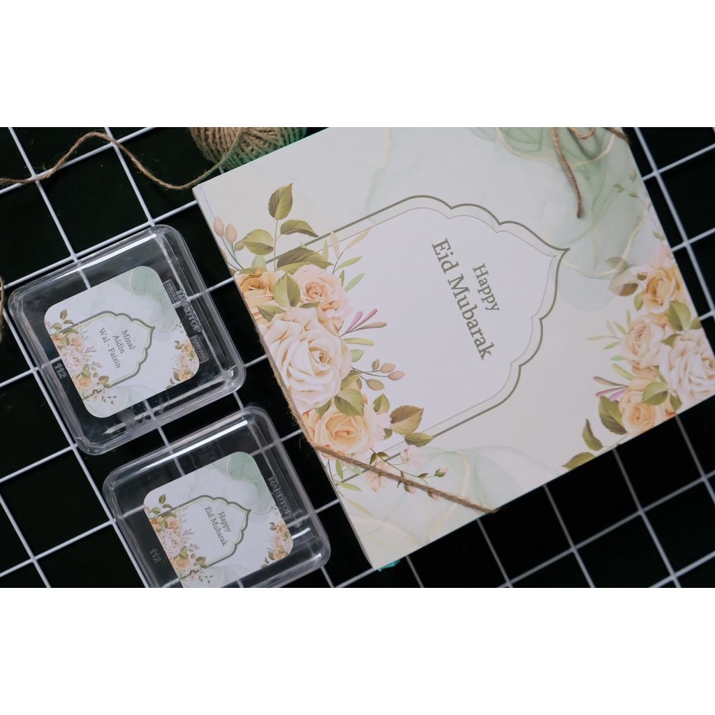 Premium EID UL FITRI HAMPERS BOX Uk. 22x12x7 ซม. ดีไซน์RUS MARBLE