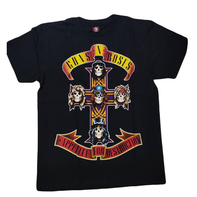 [S-5XL]เสื้อวงร็อค Guns N Roses T-shirt เสื้อยืดวง Guns N Roses
