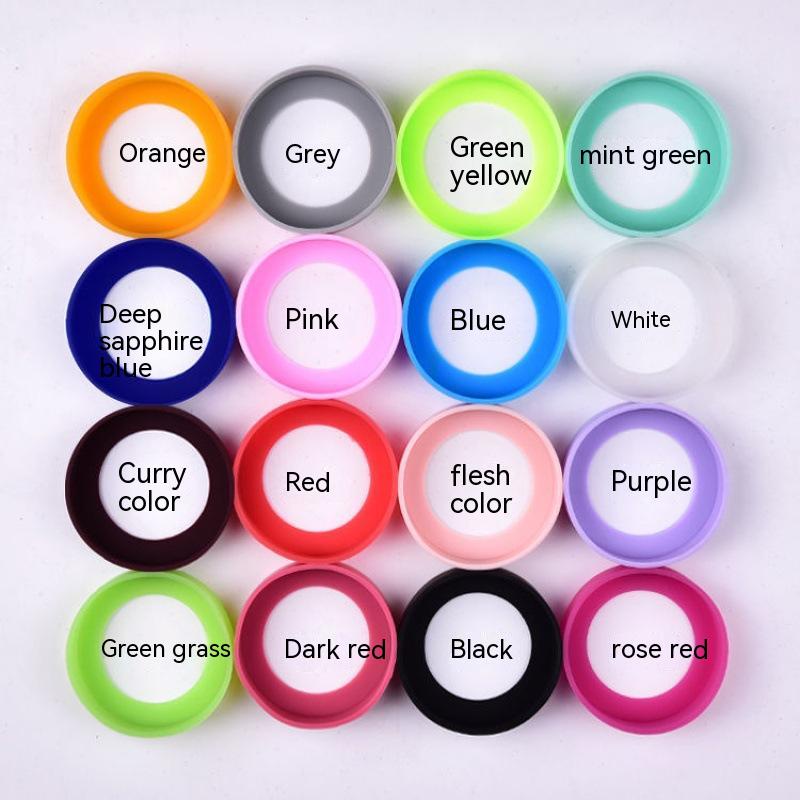 5.5/6/6.5/7ซม.ที่วางแก้วกระติกน้ําร้อนถ้วยรถไฟเหาะด้านล่างฝาครอบป้องกันเมจิกกระติกน้ําร้อนป้องกันการสึกหรอถ้วยน้ําซิลิโคนถ้วยปกด้านล่างปกป้องกั