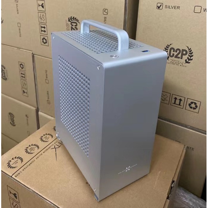 ZZAW A1P PC Desktop Mini ITX เคสคอมพิวเตอร์ 2024 รองรับ FLEX-1U แหล่งจ่ายไฟ ITX เมนบอร์ดขนาดเล็ก Sli