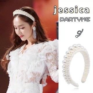 Jessica ที่คาดผม ผ้ากํามะหยี่ ประดับมุก รูปหัวกะโหลก สไตล์เฮปเบิร์น สําหรับผู้หญิง