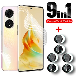 3-9in1 ฟิล์มไฮโดรเจลนิ่ม กันรอยหน้าจอ และกล้อง สําหรับ Oppo Reno8 T 5G Reno8T 4G