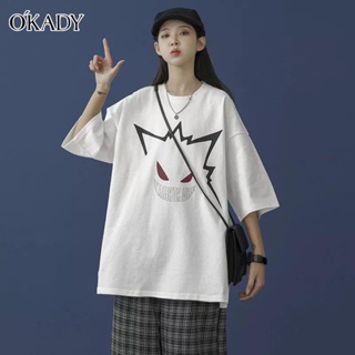 g5a OKADY เสื้อยืดแขนสั้น Little Devil คู่รักหลวมขนาดบวก 52u_03