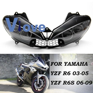 ไฟหน้ารถจักรยานยนต์ สําหรับ YAMAHA YZF 600 R6 YZF-R6 2003 2004 2005 1 ชิ้น