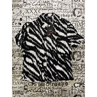 CPS CHAPS GRAPHIC ZEBRA PRINT SHIRT SIZE S มือ 1 ของใหม่ ของแท้ 100% เสื้อเชิ้ต เสื้อเชิ้ตฮาวาย เสื้อฮาวาย HAWAIIแขนสั้น