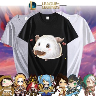 เสื้อยืดcotton League of Legends เสื้อยืดสีขาวผู้ชาย เสื้อเชิ้ตชาย รัดรูป เสื้อขาว เสื้อยืดผู้หญิง เสื้อยืดเปล่า_03