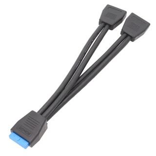 R* สายเคเบิลอะแดปเตอร์เชื่อมต่อเมนบอร์ด 2 พอร์ต USB 3 0 A Female เป็น 19 20 Pin สําหรับคอมพิวเตอร์ PC