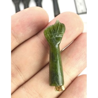 1Pc Natural Hand Shape Nephrite Jade pendent Green Jade pendent AAA Quality jade jewelry High Quality Jade Pendent.