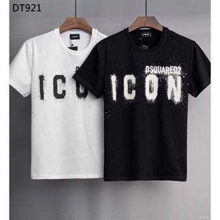 เสื้อยืดผู้ชาย Dsquared2 Men&amp;39;s Cotton 100 Classic ICON Letter Print Simple Casual Trend Fashion Loose DSQ2 Round_04