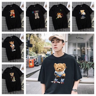 **READY STOCK**Anime Teddy Bear Shirt Couple Shirt Women T-shirts Short Sleeves T-Shirt Fashion/Oversize/Couple/Plu_02