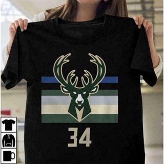 เสื้อยืด พิมพ์ลาย Unseix Milwaukee Bucks Nba สไตล์สปอร์ต สําหรับผู้ชาย_01