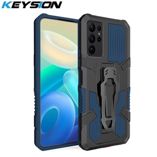 Keysion เคสโทรศัพท์มือถือ กันกระแทก พร้อมคลิปหนีบโลหะ สําหรับ Samsung S23 Ultra 5G S22+Plus Galaxy Note20 Ultra