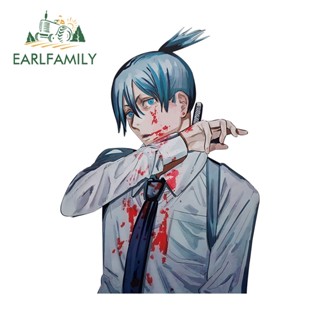 Earlfamily สติกเกอร์ ลายกราฟฟิตี้ คนขับโซ่ ขนาด 13 ซม. × 9.7 ซม. สําหรับติดตกแต่งหลังคารถยนต์ หมวกกันน็อค รถจักรยานยนต์ แล็ปท็อป