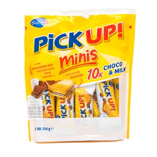 บาวเซ่นพิคอัพมินิช็อกโกแอนด์มิลค์ PICK 106 ก.BAHLSENUP MINIS CHOCOANDMILK106G