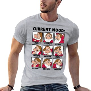 Snow White Current Mood Grumpy Oversize T Shirts Funny MenS Clothes Short Sleeve Streetwear Big Size Tops Tee_03