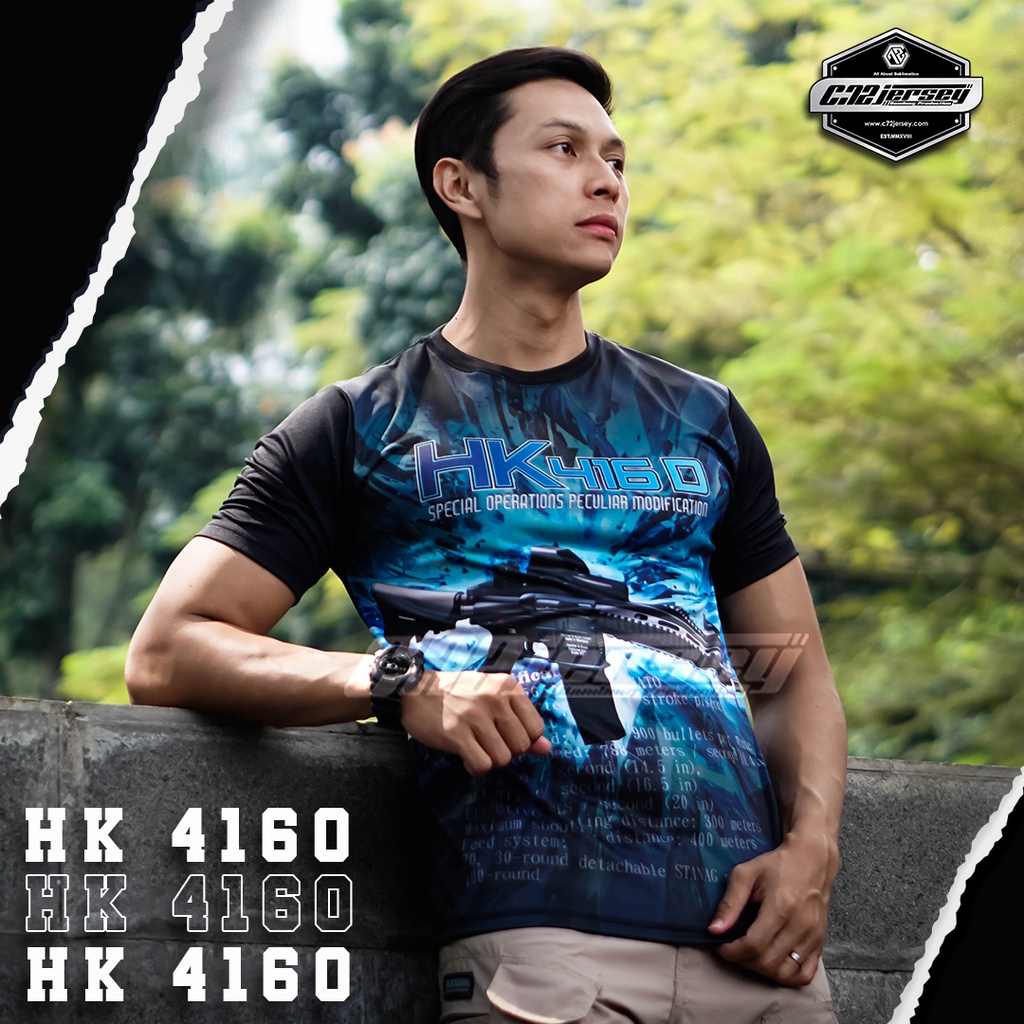 TNI เสื้อยืด ARMY SINGLEPRINT HK416D SUBLIME JERSEY BANDUNG 1