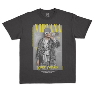 เสื้อยืดคอกลมเสื้อยืด Nirvana - Kurt Cobain  S-5XL_03