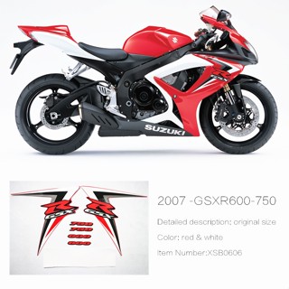 Lckxoall สติกเกอร์ตกแต่งรถจักรยานยนต์ สําหรับ Suzuki GSX-R 600 750 K6 GSXR600 GSXR750 2006 2007