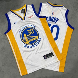 แกงกะหรี่เบอร์ คลาสสิก แฟชั่น เสื้อกีฬาบาสเก็ตบอล ปักลาย NBA Warriors สีขาว สําหรับผู้ชาย และคู่รัก มี 30 ชิ้น 881127