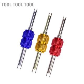 Tool 4PCS Double Head Valve Core ไขควง Air Conditioner อลูมิเนียมอัลลอยด์ Remover เครื่องมือติดตั้ง