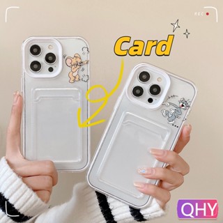 Qhy - เคสโทรศัพท์มือถือแบบใส หนา กันกระแทก ลายแมว สีน้ําตาล สีเทา สําหรับ iphone 6 6s 7 8 plus XR 11 12 14 13 pro max 2 in 1