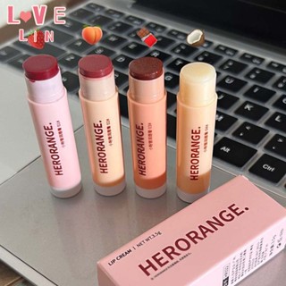 【Lovelin】HERORANGE~ ลิปสติก ลิปบาล์ม เนื้อฝุ่น ขนาดเล็ก เพิ่มความชุ่มชื้น สําหรับผู้หญิง