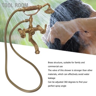 Tool Room หัวฝักบัวมือถือชุดสีทองอุณหภูมิสูงอบสีทองแดงฝักบัว Fixture สำหรับห้องน้ำ