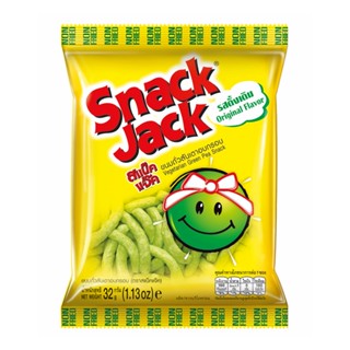 สแน็คแจ็คขนมถั่วลันเตาอบ GREEN 34ก. SNACK-JACKPEA SNACKS 34G.