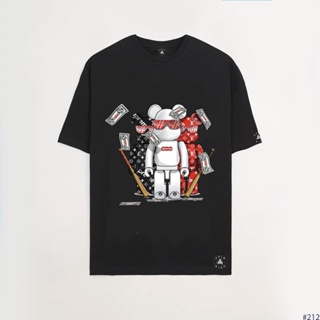 Oversize Bearbrick Money sleeve t-shirt, unisex cotton T-shirt, ODIN CLOTHING vfSP_05