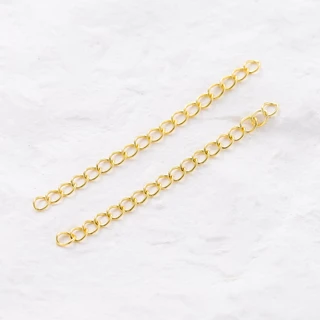 ST.kunkka 10Pcs 5ซม.18Kห่วงโซ่ขยายทองคำ โซ่ขยาย ใช้สำหรับการผลิตสร้อยคอสร้อยคอ DIY งานฝีมือ