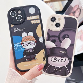 Lwy เคสโทรศัพท์มือถือแบบนิ่ม ลายกระต่ายนําโชค สําหรับ Oppo A17 A54 A16 A16s A16K A16e A15 A15s A35 A12 A12e A3s AX5 A5s A7 A31 2020 A9 2020 A5 2020 A92 A52 A53 A33 F11 A9 F9 A83 A57 A55 A1K