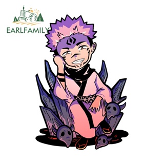 Earlfamily สติกเกอร์ ลายอนิเมะ Jujutsu Kaisen 13 ซม. x 8.9 ซม. สําหรับติดตกแต่งหลังคารถยนต์ รถจักรยานยนต์ สเก็ตบอร์ด