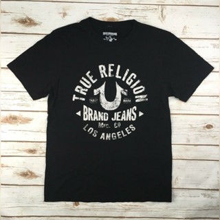 True Religion Jeans Mens Crew Neck Ny La Or White Logo Shirt Top S tshirt_01