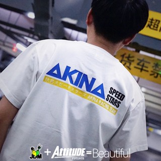 เสื้อยืดแขนสั้น คอกลม ผ้าฝ้ายแท้ พิมพ์ลายกองเรือ ATTITUDE ATTITUDE JDM Initial D Fujiwara Takumi แฟชั่นทันสมัย สไตล์ญี่ปุ่น