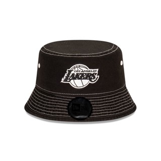 New Era หมวกรุ่น BUCKET LOS ANGELES LAKERS BW CONTRAST STITCH BLACK