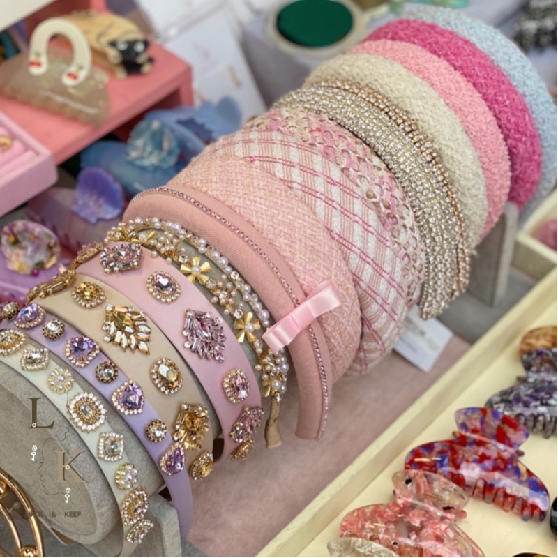 Lock and Keep Jewel ที่คาดผมโทนหวาน Pink/Jewel Headbands