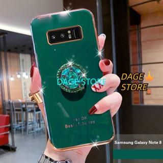 สําหรับ Samsung Galaxy Note 8 เคสโทรศัพท์ ชุบไฟฟ้า วิบวับ คริสตัล ที่ยึด เคส นิ่ม TPU ฝาหลัง