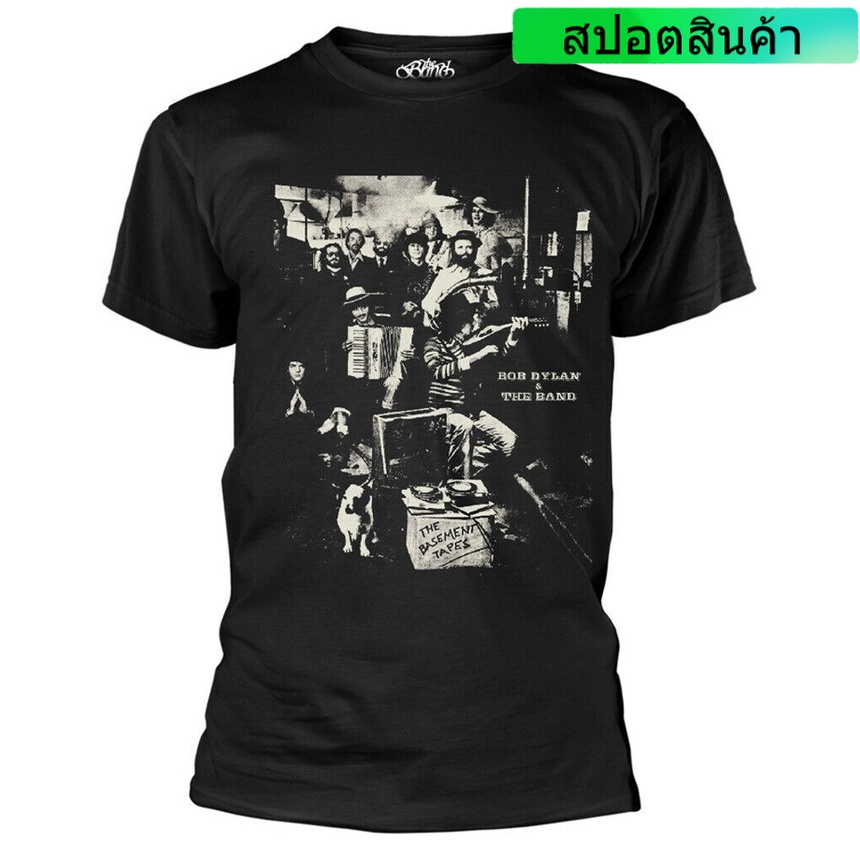 เสื้อยืด พิมพ์ลาย Bob Dylan Band สีดํา สําหรับผู้ชาย