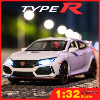 โมเดลรถ 🔥HONDA CIVIC TYPE​-R🔥 Scale 1:32 ของเล่นสําหรับเด็กผู้ชาย เปิด​ได้​หลา​ยส่วน​ สเกล 1/32