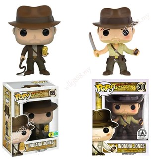 โมเดลฟิกเกอร์ Funko Pop Raiders of The Lost Ark 199 200 Indiana Jones ของเล่นสําหรับเด็ก