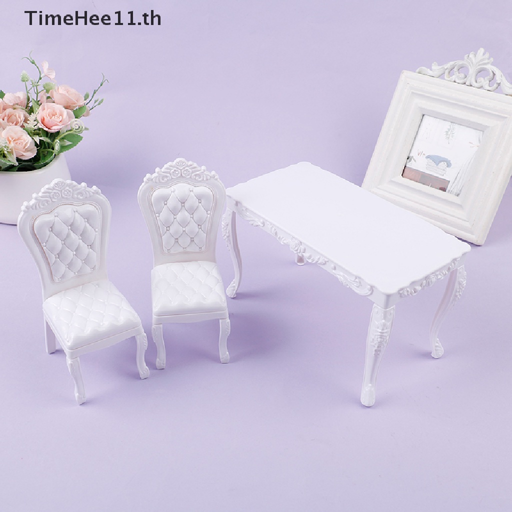 Timehee โต๊ะรับประทานอาหาร เก้าอี้คอมพิวเตอร์ เฟอร์นิเจอร์ 1:6 สําหรับบ้านตุ๊กตา สํานักงาน TH ราคา ถูกที่สุด ดีลบีเคเค รูปภาพหลัก