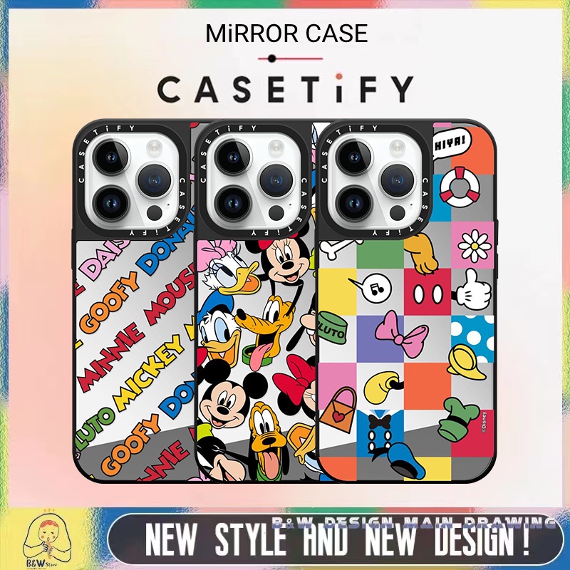 Casetify เคสโทรศัพท์มือถือกระจก ลายมิกกี้เมาส์ สําหรับ iPhone 14 13 12 11 Pro MAX XR IX XS MAX