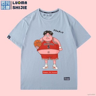 ♤۞△T-shirt male ins trend vibrato fun spoof slam dunk master Rukawa Maple Sakuragi Flower Road men’s T-shirt short-_09