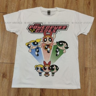 THE POWERPUFF GIRLS DTG[ DIGITAL TO GARMENT ]GILDAN เสื้อสกรูดิจิตอล สีคมชัด