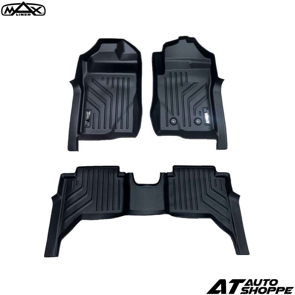 MAXLINER MAXPRO FLOOR LINERS พรมปูพื้นสําหรับ Ford Ranger 2022 Next Gen T9 XL XLT XLT XLT + Wildtrak
