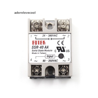 Adth รีเลย์โซลิดสเตท SSR-40AA-H 40A 80-250V AC TO 90-480V AC SSR 40AA Martijn