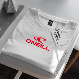 เสื้อยืดแขนสั้น ผ้าฝ้าย คุณภาพดี พิมพ์ลายโลโก้ Oneill สีแดง สําหรับผู้ชาย และผู้หญิง