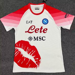 เสื้อกีฬาแขนสั้น ลายทีมชาติฟุตบอล Napoli Mouth Jersey 23-24 ไซซ์ S-XXL AAA